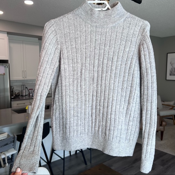 ASOS Y.A.S highneck brushed rib jumper in grey. Size S - Picture 3 of 5